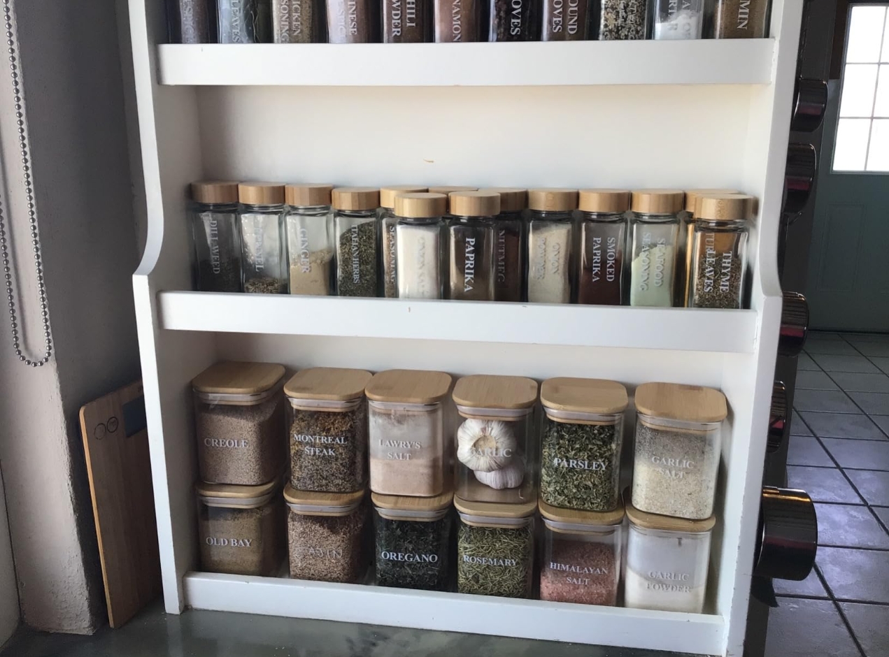 HomArtist Glass Pantry Jars with Bamboo Lids — 5 Piece Set